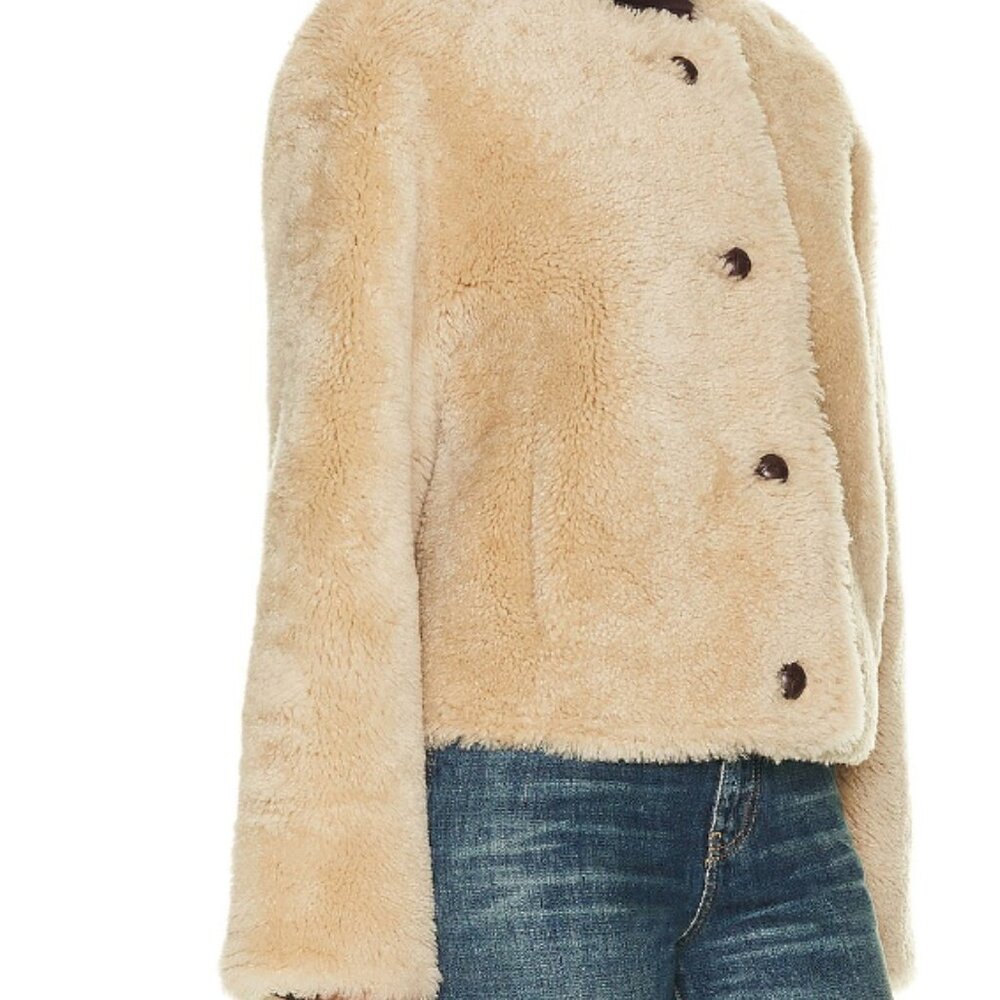 Nili Lotan Carole Shearling Short Coat - Picture 3 of 10